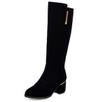 LaShoes Women Knee High Black Boots