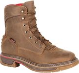 Rocky Iron Skull Waterproof Lacer Western Boot, Brown, 10.5