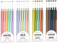 Shuttle Art Colored Retractable Gel Pens, 22 Ink Colors, 6 Mild 6 Pastel 5 Light Vintage and 5 Dark Vintage, Cute Pens Fine Point Soft Barrel for Writing Journaling Note Taking School Office Home