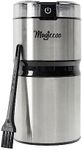 Magiccos Electric Coffee Bean Grinder - One Press Button Control, 50g Coffee Bean Capacity, Stainless Steel Blade, Stainless Steel Housing, Anti-Slip Feet, Cord Storage Design, Black & Inox Grinder