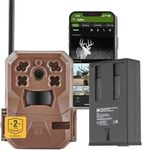 Moultrie Edge Cellular Trail Camera with Rechargeable Lithium-Ion Battery - Auto Connect - Nationwide Coverage - 720p Video with Audio, Cloud Storage, Extended Runtime, Weatherproof