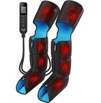 FIT KING Leg Massagers for Pain and Circulation Compression Boots with Heat, Leg Massager Machine for Swollen Legs, Edema, RLS Pain Relief, Recovery After Hard Workout