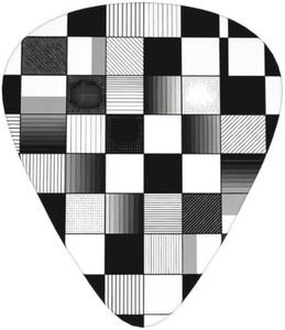 EUPRE Black White Checkered 12 Pack Guitar Picks Light Pick Triangle Pick