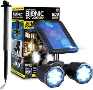 Bionic Duo Solar Lights Outdoor As Seen On TV with Motion Sensor, Stakes by Bell+Howell - 14 LED Lights Super Bright Waterproof Landscape Spotlights for Patio Yard Garden