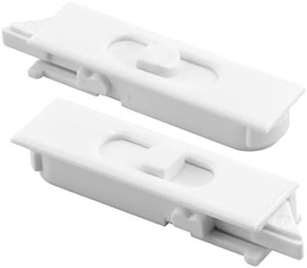 Prime-Line F 2931 Window Tilt Latch, Round Back, 0.345 Plastic, Fits Crystal Windows, Euro White Color, Left and Right Hand Latches, Fasteners Not Required (1 Pair)