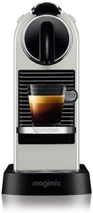 Nespresso De'Longhi CitiZ EN167.W, Capsule, Single-Serve Pod Coffee Machine, Compact Design, 19 Bar Pressure, 2 Cup Sizes, Welcome Set Included, White, 1260 W