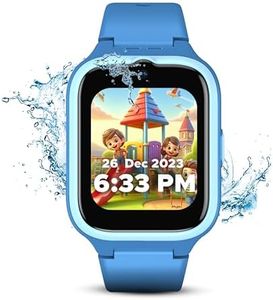 WACHME Kids Smart Safety WatchPhone WM4GA1 Diamond, 4G 2-Way Voice&Video Call, Custom UI, Upgradeable, Parent's Android App(not iOS), IP68, Accurate Location Tracking GPS/WiFi/LBS, Edtech, AI(Blue)