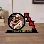 MYGIFTYSHOP NANI Customised Wooden Photo Table Top 8 X 6 Inch | Birthday Anniversary Thanks sorry mothers day Gift | for Grandmother Granny Nani