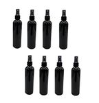 Natural Farms 4 oz Black Cosmo Plastic Spray Bottles -8 Pack Empty Spray Bottle Refillable - BPA Free - Essential Oils - Aromatherapy | Fine Mist Sprayers with Dust Caps - Made in the USA