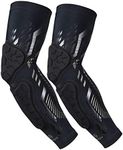 Kuangmi Arm Compression Sleeve, Elbow Pad for Basketball,Football, Volleyball, Baseball Protection, Black/Pair, Medium