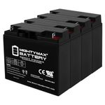 Mighty Max Battery 12V 22Ah Baoshi 6-DZM-20 6DZM20 Scooter Bike Sealed Battery - 4 Pack