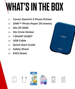 Canon Zoemini 2 Portable Photo Printer – Navy Blue