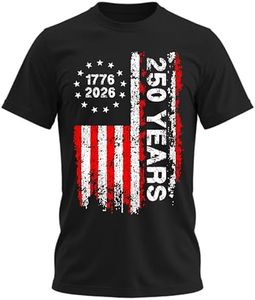 Vintage 250 Years 1776-2026 American Anniversary 4th of July 250th Independence Day T-Shirt Blue Black XXX-Large