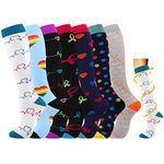 7 Pairs Compression Socks for Women & Men 15-20 mmHg is Best Athletic & Medical for Running Flight Travel Nurses