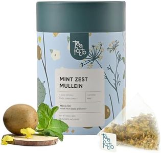 Tea Facto Mint Zest Mullein Tea Bags - Whole Mullein Leaf Tea and Spearmint Tea Bags with Monk Fruit Seeds - 25 Bulk Pack RespiratoryRestore/Mullein25