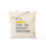 CafePress Its A Canasta Thing Tote Bag Natural Canvas Tote Bag, Reusable Shopping Bag