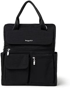 Baggallini womens Modern Everywhere Laptop Backpack, Black, One Size US