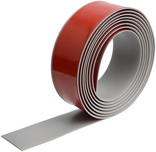 Qiveno Floor Transition Strip Self Adhesive Flooring Threshold 2" Wide Rubber Transition Strip Vinyl Floor Flat Divider Strip Edge Trim Laminate Floor Gap Covering (10 Ft, Grey)