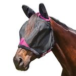 Weatherbeeta Comfitec Durable Mesh Mask With Ears (Warmblood) (Black/Purple)