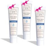 Way Natural Goat Milk Lotion Travel Size, Unscented - Lotion Gift Set/Bulk - Creamy, Dry Skin Relief, Hand & Body Lotion - Real Goat Milk Hand Cream for Women and Men - 3 (2oz) Tubes