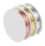 ART IFACT 60 Meters - 18 Gauge Copper, Silver and Brass Wire (20 Meters Each) for Craft, Jewellery Making and School Project (18 Gauge (1.22 mm))