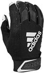 adidas Adizero 9.0 Adult Football Gloves, 2X-Large, Black/White - Receivers Gloves with Added Grip