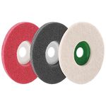 MLD CFWAP267 Wool Felt Pad Felt Disc Nylon Fiber Polishing Wheel Sanding Buffing Disc Abrasive Wheels for 4 Inch Angle Grinder Machine (Size 4 inch,Multicolour) pack of-3