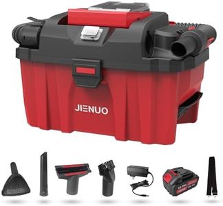 JIENUO Cordless Shop Vac Wet and Dry, with 20V 4.0Ah Battery and Charger, 2.5 Gallon Shop Wet Dry Vacuum Cleaner with Blower Function, Portable Commercial Vac for Car, Home and Garage