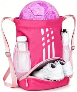 Soccer Bag, Youth Drawstring Backpack for Volleyball Basketball Sports