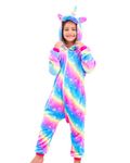 Ceruwum Girls Unicorn Sleepsuit Kids Unicorn Onesie Pyjamas (Rainbow, 7-8 Years)