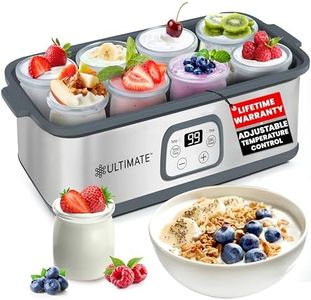 Ultimate Probiotic Yogurt Maker with Adjustable Temperature & Time Control - Make Trillions of Live Probiotics & Get Better Gut Health - LIFETIME WARRANTY - Perfect Wellness Gifts for Men & Women