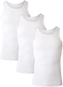 Hanes Men's 3-Pack A-Shirt, White, Medium