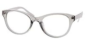 SOOLALA Lovely Hit Color Eye Glasses Frame Wide Reading Glasses, WhiteArm, 1.0