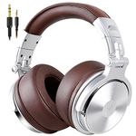 OneOdio Wired Over Ear Headphones Hi-Fi Sound & Bass Boosted headphone with 50mm Neodymium Drivers and 1/4 to 3.5mm Audio Jack for Studio DJ AMP Recording Monitoring Phones Laptop (Brown)