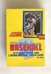 1990 Score Baseball Factory Sealed Box of 36 Wax Packs MLB Trading Cards