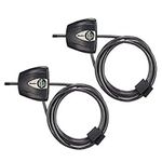 Master Lock Python Cable Lock, Cable Lock with Keys, Trail Camera and Kayak Locking Cable, 2 Pack, 8417T,Black