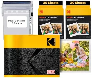 KODAK Mini 3 ERA 4PASS Portable Photo Printer (Yellow, Printer + Initial 8 Sheets + 60 Sheets)