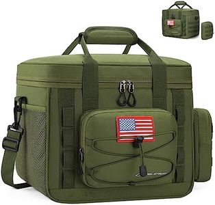 Maelstrom Tactical Lunch Box, Insulated Lunch Bag for Men, Large Durable Leakproof Cooler Bag with Detachable MOLLE Bags, Modern Lunch Tote for Adult Women Work,Picnic,20 Cans/15 L, Army Green