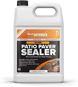 MasonryDefender Gloss, Wet Look Patio Paver Sealer, 1 gal - Clear Water-Based Sealant for Natural Stone Surfaces