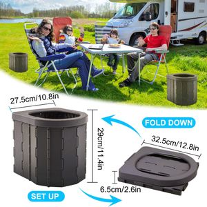 KINSPORY Portable Camping Toilet – Collapsible Outdoor Loo Bucket