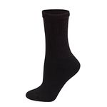 Hanes Women's Crew Sock, Pack of 10 Dress Casual Socks, Black, 8 12 US