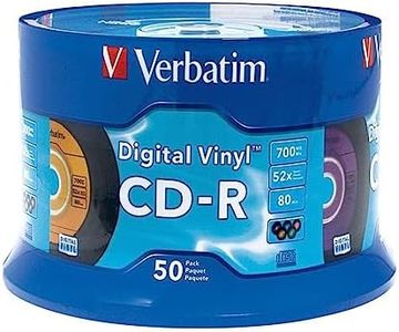 Verbatim CD-R 80min 52X with Digital Vinyl Surface 50pk Spindle - Blue/Green/Orange/Pink/Purple