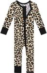 Posh Peanut Convertible Baby Sleepers - Footless Baby Pajamas with 2 Way Zipper for Easy Diaper Changes (2 Years) Lana Leopard