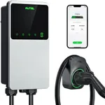 Autel MaxiCharger Home Electric Vehicle (EV) Charger, up to 40 Amp, 240V, Level 2 WiFi and Bluetooth Enabled EVSE, NEMA 14-50 Plug, Indoor/Outdoor, 25-Foot Cable with Separate Holster, Silver