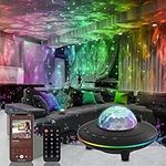 Mycket Star Projector, Galaxy Projector Light, Ocean Wave LED Lamp, Night Light Projector with Remote 360°Rotating Sleep Soothing Colors Changing Music Bluetooth Speaker Timer for Kids