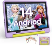 HotLight Kids Tablet 10 inch Android 14 Octa-Core, 8GB RAM+64GB ROM, 1280 * 800 IPS, 5MP+8MP Dual Camera, 5000mAh, Parental Control, WiFi 6/BT 5.3, Pre-Intalled KIDOZ, Protective Case(Purple)