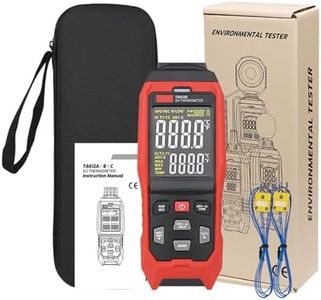 TA612B Thermometer Contact Digital Thermocouple Temperature Tester K/J Thermometer C/F Measuring Tools (TA612B 2Channel)