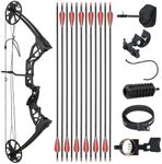S F Ready to Hunt Compound Bow Package for Adults，20-70 Lbs Draw Weight, No Bow Press Needed,19”-30” Draw Length,Right Hand Archery Compound Bows Draw Weight Adjustable，Hunting Bow Kit for Beginner