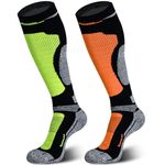 Merino Wool Ski Socks, Cold Weather Knee-High Thermal Socks for Winter, Snow, Snowboarding, Hiking