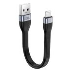 CableCreation [MFi Certified iPhone Charging Cable Short 15 cm, USB to Lightning Cable iPhone Fast Charging Cable Compatible with iPhone 14/14 Pro Max/13/12/12 Pro/11/X/XR/8/8 Plus/7/6S/6/SE, iPad,